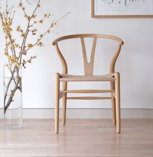 Yチェア43㎝オークオイル/ナチュラルペーパーコード【即納可】