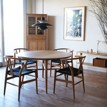 画像をギャラリービューアに読み込む, Yチェア45cmオーク材オイル仕上げ/座ブラックぺーパーコード/在庫有(即納可)送料無料