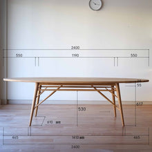 画像をギャラリービューアに読み込む, オーバルテーブル 2400(受注生産/納期約4ケ月)組立設置送料無料