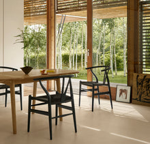 画像をギャラリービューアに読み込む, Yチェア（45㎝のみ）ユーカリ材ブラック塗装／ブラックぺーパーコード（数量限定）なくなり次第終了
