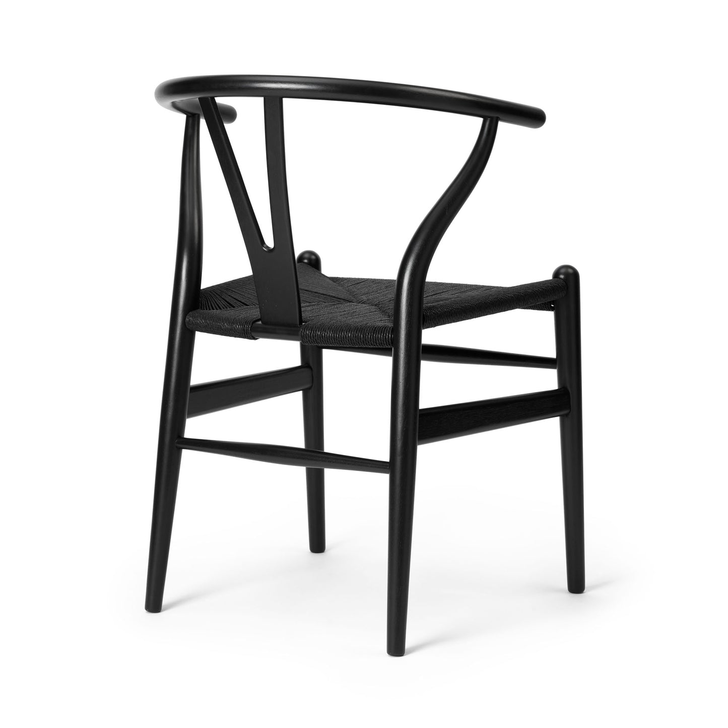 Yチェア（45㎝）ユーカリ材ブラック塗装／ブラックぺーパーコード【1/22完売しました】