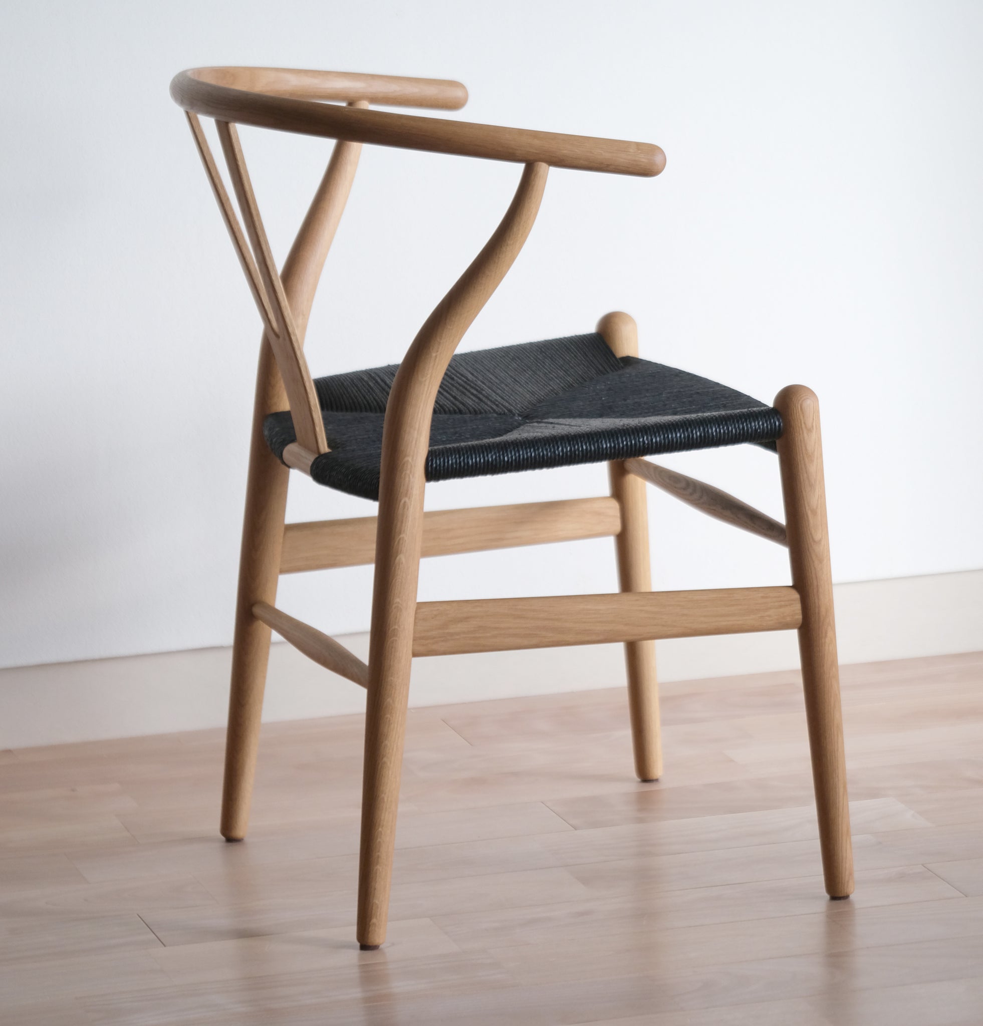 Yチェア43cmオークオイル（ブラックぺーパーコード）即納可（在庫有